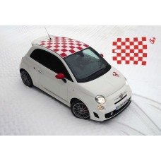 Decal to fit Fiat 500 windscreen and roof decal 2 pcs. set