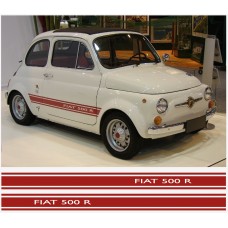 Aufkleber passend für Fiat 500 R Abarth Seitenaufkleber 2Stk. Satz