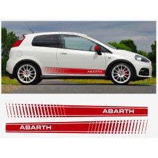 Aufkleber passend für Fiat PUNTO im ABARTH EVO Look Seitenaufkleber PUNTO Schriftzug 180cm 2Stk. Satz