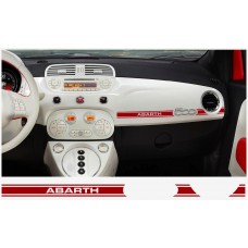 Aufkleber passend für Fiat 500 ABARTH Armatur Aufkleber 2 Stk. ABARTH