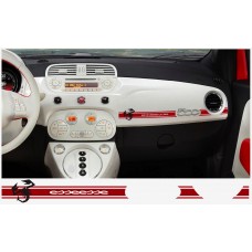 Decal to fit Fiat 500 ABARTH dashboard decal 8 pcs.