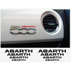 Decal to fit Fiat 500 ABARTH dashboard decal 8 pcs.