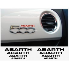 Aufkleber passend für Fiat 500 ABARTH Armatur Aufkleber 8 Stk.