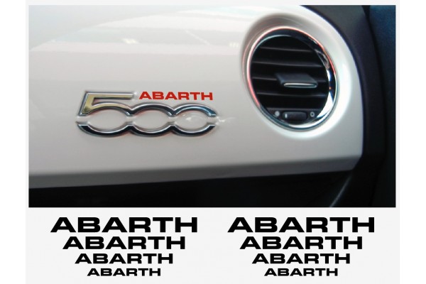 Aufkleber passend für Fiat 500 ABARTH Armatur Aufkleber 8 Stk.