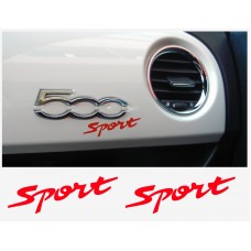 Decal to fit Fiat 500 ABARTH dashboard decal 8 pcs.