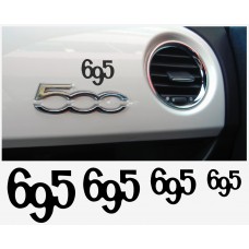 Decal to fit Fiat 500 SKORPIO dashboard decal 4 pcs.