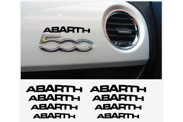 Aufkleber passend für Fiat 500 ABARTH Armatur Aufkleber 2 Stk.