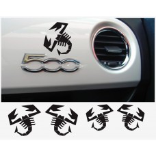 Decal to fit Fiat 500 SKORPIO dashboard decal 4 pcs.