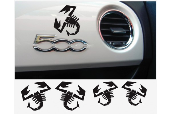 Decal to fit Fiat 500 SKORPIO dashboard decal 4 pcs.