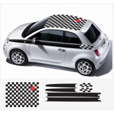 Decal to fit Fiat 500 side and roof decal set