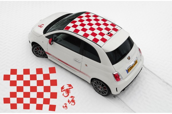 Decal to fit Fiat 500 side and roof decal set