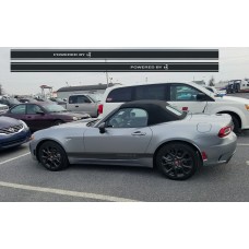 Aufkleber passend für Fiat 124 Spider Powered by Abarth Seitenaufkleber L+R