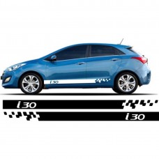 Decal to fit Hyundai i30 side decal sticker stripe kit