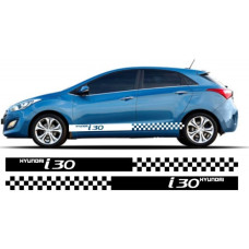 Decal to fit Hyundai i30 side decal sticker stripe kit