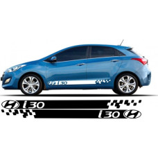 Decal to fit Hyundai i30 side decal sticker stripe kit