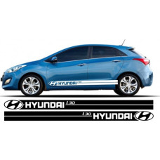 Decal to fit Hyundai i30 side decal sticker stripe kit