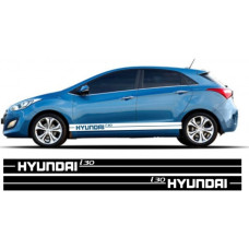 Decal to fit Hyundai i30 side decal sticker stripe kit