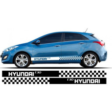 Decal to fit Hyundai i30 side decal sticker stripe kit