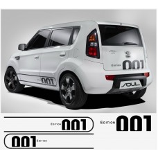 Aufkleber passend für Kia Soul EDITION 001 streifen Komplet Satz