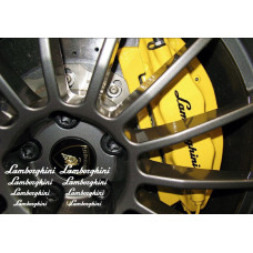 Aufkleber passend für Lamborghini Bremssattel- Fenster- Spiegel- Aufkleber Satz 8Stk, 110mm – 70mm