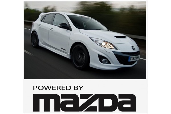 Decal to fit Powered by Mazda side decal set 200mm