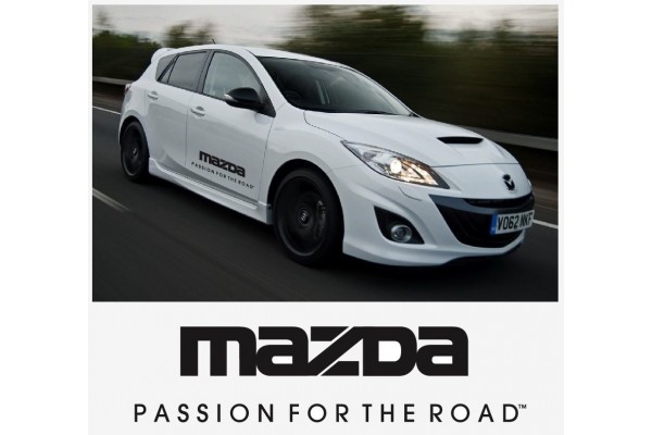 Aufkleber passend für Mazda passion for the road Seitenaufkleber Aufkleber Satz 800mm