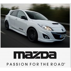 Aufkleber passend für Mazda Passion for the road Seitenaufkleber Aufkleber Satz 400mm