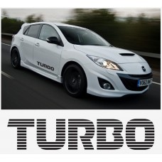 Aufkleber passend für Mazda Turbo Seitenaufkleber Aufkleber Satz 800mm