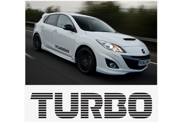 Aufkleber passend für Mazda Turbo Seitenaufkleber Aufkleber Satz 800mm