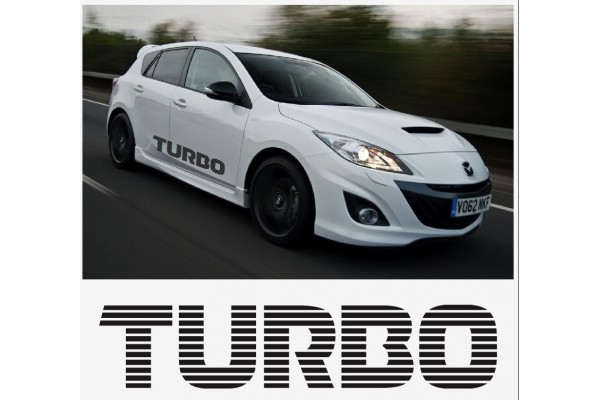 Aufkleber passend für Mazda Turbo sport racing Seitenaufkleber Aufkleber Satz 1400mm