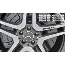 Decal to fit AMG Brake caliper Mirror Window decal 87mm + 107mm