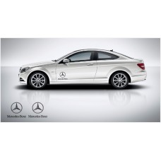 Aufkleber passend für Mercedes Benz Seitenaufkleber mir Stern logo 35cm 2Stk. Satz