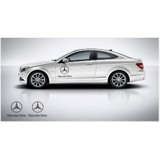 Aufkleber passend für Mercedes Benz Seitenaufkleber mir Stern logo 50cm 2Stk. Satz