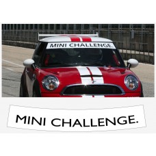 Aufkleber passend für MINI Challenge Frontscheiben Sonnenblendstreifen Aufkleber