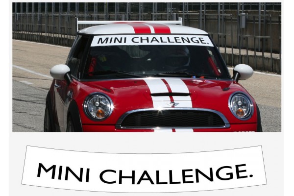 Aufkleber passend für MINI Challenge Frontscheiben Sonnenblendstreifen Aufkleber