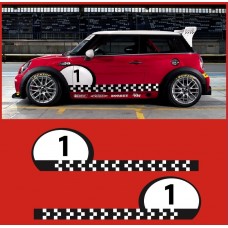 Aufkleber passend für MINI Challenge Cooper S Seitenaufkleber Schriftzug Aufkleber Satz Racing Race