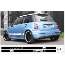 Aufkleber passend für Mini Cooper Vinyl Decal Graphic Pair