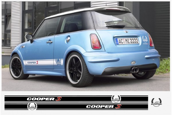 Decal to fit Mini Cooper Vinyl Decal Graphic Pair