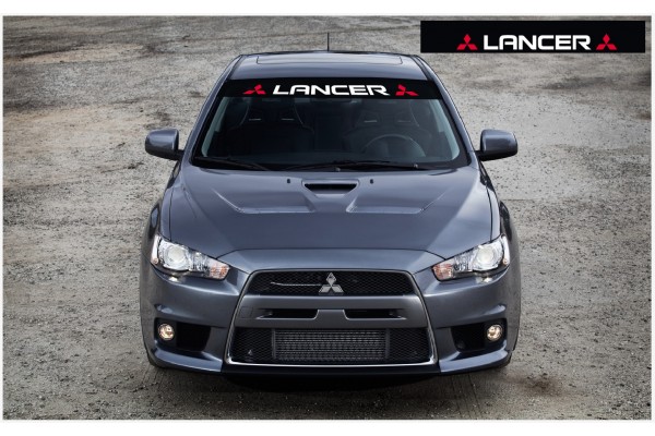 Aufkleber passend für Mitsubishi Lancer Evolution X Frontscheibe Aufkleber 1400mm