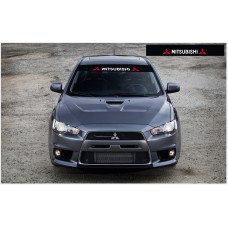 Aufkleber passend für Mitsubishi Motorsport Frontscheibe Aufkleber 1400mm
