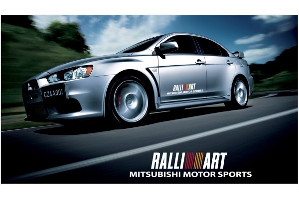 Aufkleber passend für Mitsubishi Lancer Evolution Rally Art Seitenaufkleber Aufkleber 900mm 2Stk. Satz