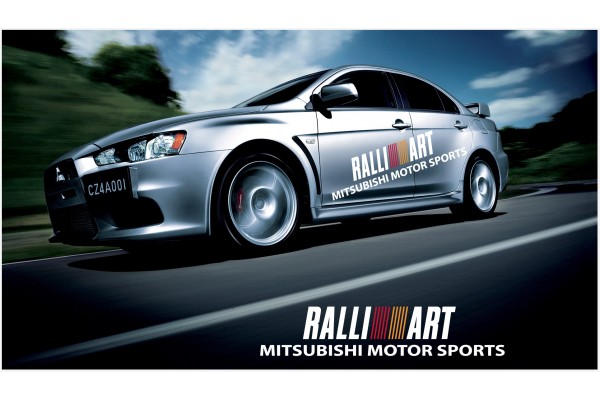 Aufkleber passend für Mitsubishi Lancer Evolution Rally Art Seitenaufkleber Aufkleber 1800mm 2Stk. Satz