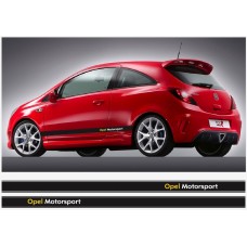 Decal to fit Opel Motorsport side decal stripe 2pcs. set 225cm Corsa Astra