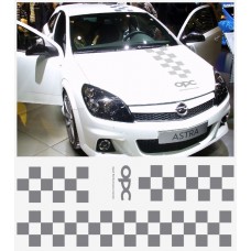 Decal to fit Opel OPC bonnet roof decal tail decal ctailer flag stripe set Astra