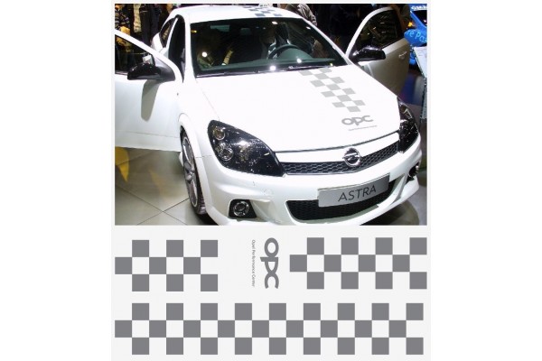 Decal to fit Opel OPC bonnet roof decal tail decal ctailer flag stripe set Astra