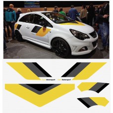 Aufkleber passend für Opel Corsa Motorsport komplet Satz 5Stk.