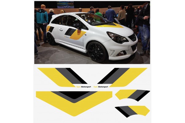 Aufkleber passend für Opel Corsa Motorsport komplet Satz 5Stk.