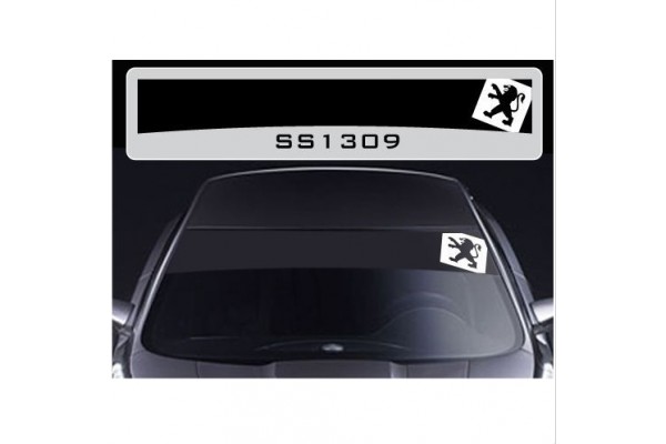 Decal to fit Peugeot windscreen sun stripe decal