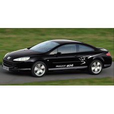 Aufkleber passend für Peugeot 406 Seitenaufkleber Aufkleber 2 Stk. Satz 150cm