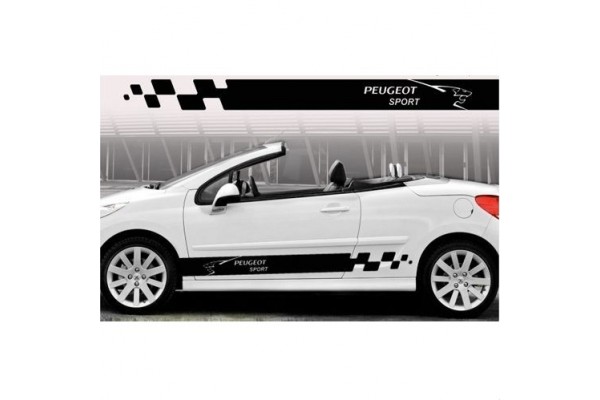 Decal to fit Peugeot side decal 2 pcs. set 206 207 208 306 307 308